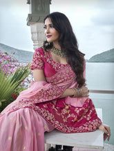 Nakshatra Pink Wedding Wear Saree