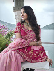 Nakshatra Pink Wedding Wear Saree
