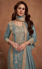 Nakshatra Grey Embroidered Designer Suit