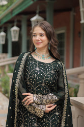 Nakshatra Green Partywear Palazzo Suit