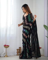 Nakshatra Black Dazzling Saree