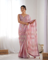 Nakshatra Pink Dazzling Saree