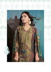 Nakshatra Digitally Print Beige Readymade Suit