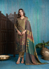 Nakshatra Digitally Print Beige Readymade Suit