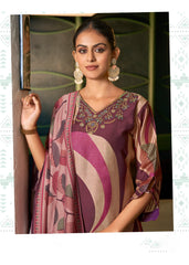 Nakshatra Digitally Print Purple Readymade Suit