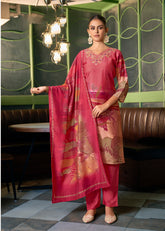 Nakshatra Digitally Print Pink Readymade Suit