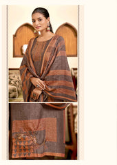 Nakshatra Digitally Print Brown Readymade Suit