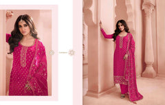 Nakshatra Pink Dola Jaquard Embroidered Suit