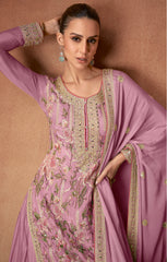 Nakshatra Pink Heavy Embroided Festive Wear