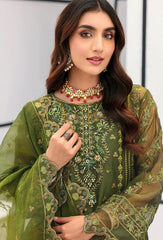 Nakshatra Green Embroidered Suit