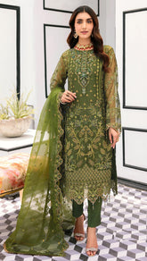 Nakshatra Green Embroidered Suit