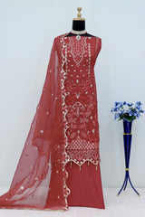 Nakshatra Maroon Embroidered Suit
