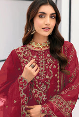 Nakshatra Maroon Embroidered Suit