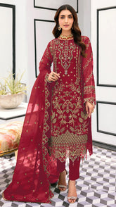 Nakshatra Maroon Embroidered Suit