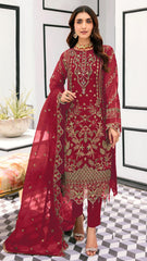 Nakshatra Maroon Embroidered Suit