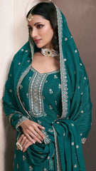 Nakshatra Rama Chinon Sharara Suit