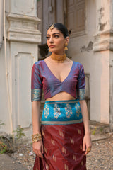 Nakshatra Coffee Banarsi silk saree