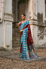 Nakshatra Coffee Banarsi silk saree