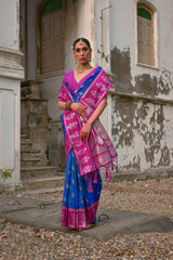 Nakshatra Firozi Banarsi Silk Saree