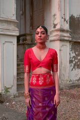 Nakshatra Lavender Banarsi Silk Saree