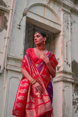 Nakshatra Lavender Banarsi Silk Saree