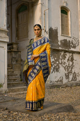 Nakshatra Yellow Banarsi Silk Saree