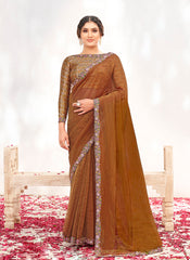 Nakshatra Rust Shimmer Silk Saree