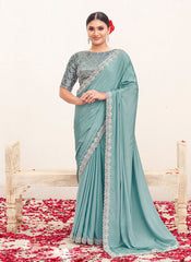 Nakshatra Firoji Shimmer Silk Saree