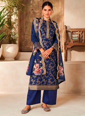 Nakshatra Blue Dola Silk Suit