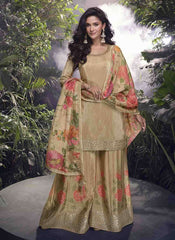Nakshatra Beige Designer Suit