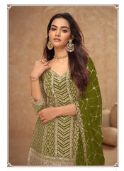 Nakshatra Mehandi Color Designer Suit