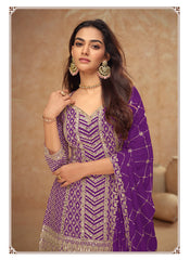 Nakshatra Purple Color Designer Suit