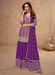 Nakshatra Purple Color Designer Suit