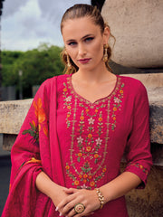 Nakshatra Pink Readymade Silk Suit