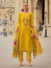 Nakshatra Yellow Readymade Silk Suit
