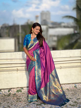 Nakshatra Purple Paithani Silk Saree