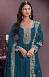 Nakshatra Aqua Blue Anarkali Suit