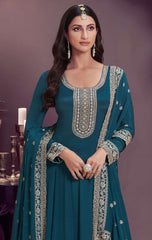 Nakshatra Aqua Blue Anarkali Suit