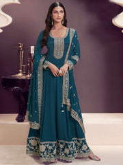 Nakshatra Aqua Blue Anarkali Suit