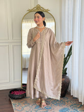 Nakshatra Chiku Colored Silk Suit