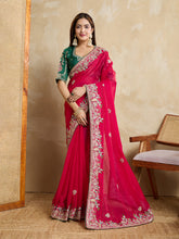 Nakshatra Pink Chiffon Saree