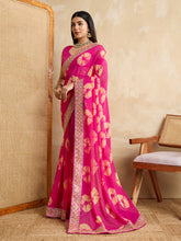 Nakshatra Bandhini Print Pink Saree