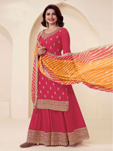 Nakshatra Red Embroidered Palazzo Suit