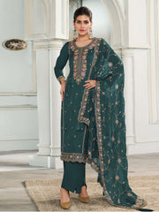 Nakshatra Rama Partywear Silk Suit