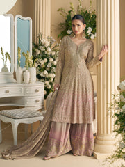 Nakshatra Grey Bridal Wear Palazzo Set