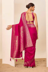 Nakshatra Pink Dola Silk Saree