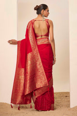 Nakshatra Red Dola Silk Saree