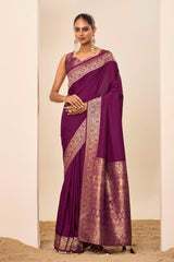 Nakshatra Wine Dola Silk Saree