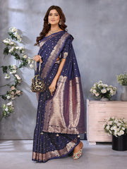Nakshatra Blue Banarsi Silk Saree