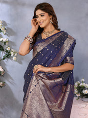 Nakshatra Blue Banarsi Silk Saree